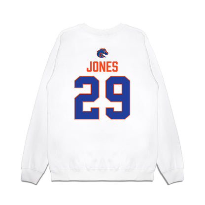 Boise State - NCAA Football : AJ Jones - 3-Peat Conference Champs Premium Crewneck Sweatshirt-1