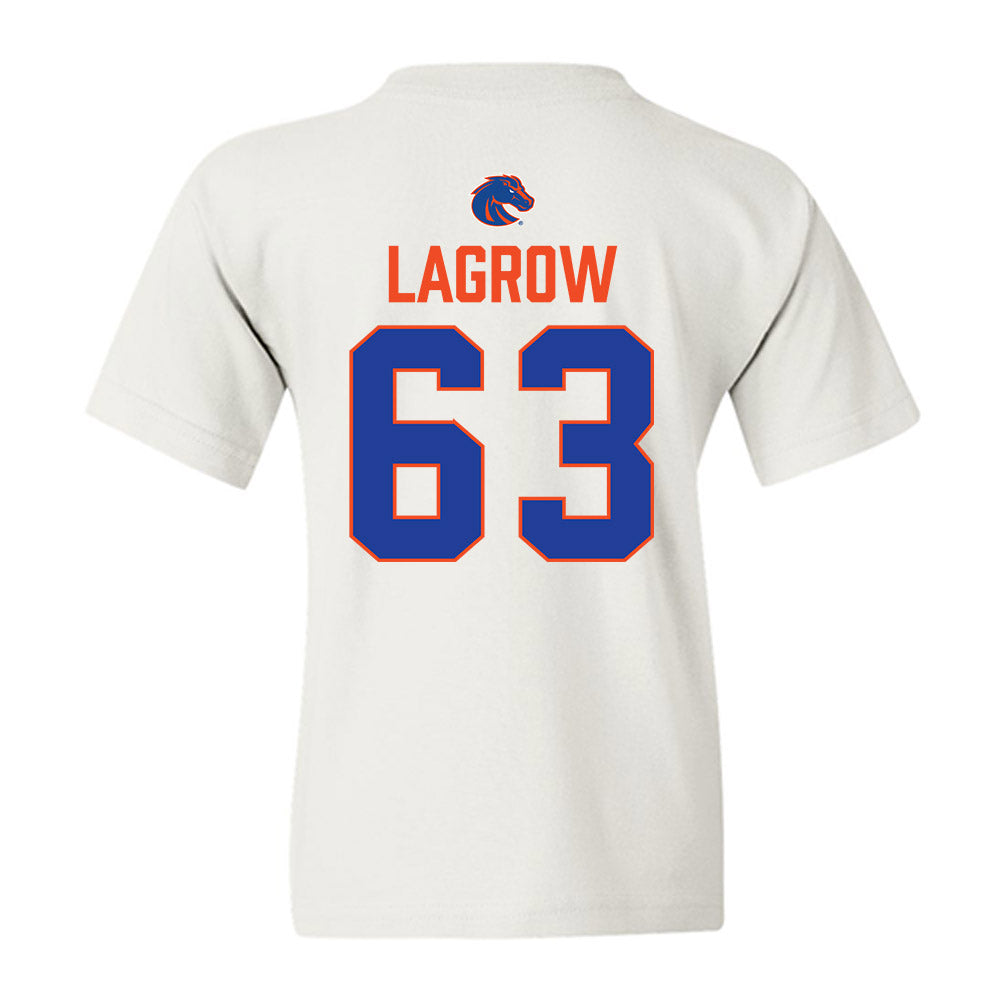 Boise State - NCAA Football : Connor LaGrow - 3-Peat Conference Champs Youth T-Shirt-1