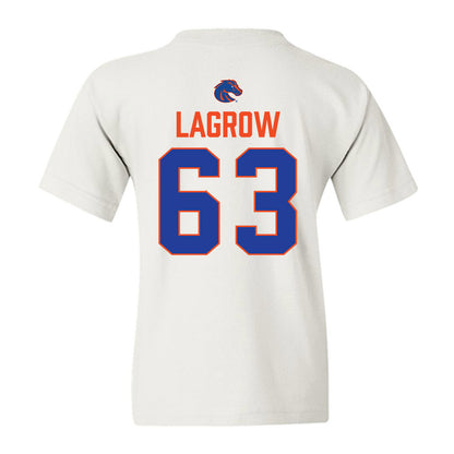 Boise State - NCAA Football : Connor LaGrow - 3-Peat Conference Champs Youth T-Shirt-1