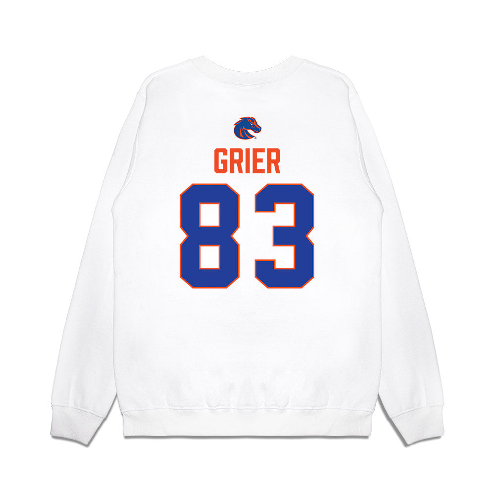 Boise State - NCAA Football : Jackson Grier - 3-Peat Conference Champs Premium Crewneck Sweatshirt-1