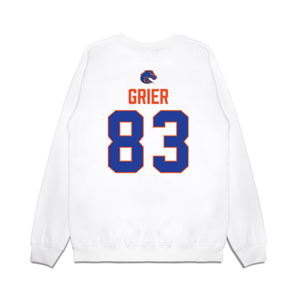 Boise State - NCAA Football : Jackson Grier - 3-Peat Conference Champs Premium Crewneck Sweatshirt-1