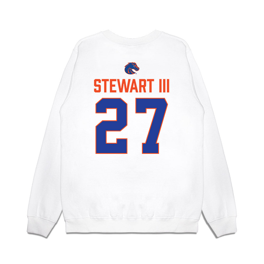 Boise State - NCAA Football : Harry Stewart III - 3-Peat Conference Champs Premium Crewneck Sweatshirt-1