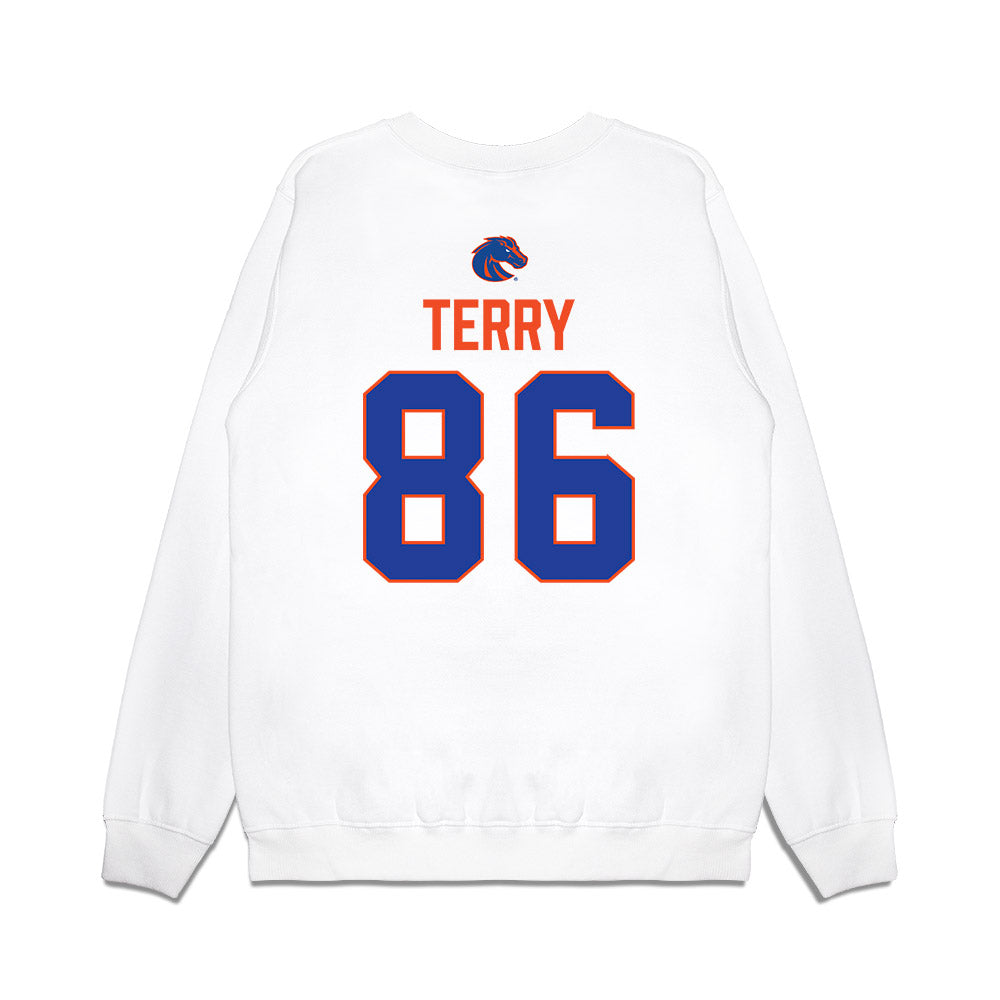 Boise State - NCAA Football : Austin Terry - 3-Peat Conference Champs Premium Crewneck Sweatshirt-1