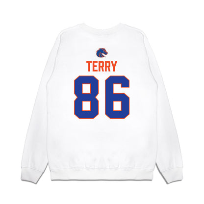 Boise State - NCAA Football : Austin Terry - 3-Peat Conference Champs Premium Crewneck Sweatshirt-1