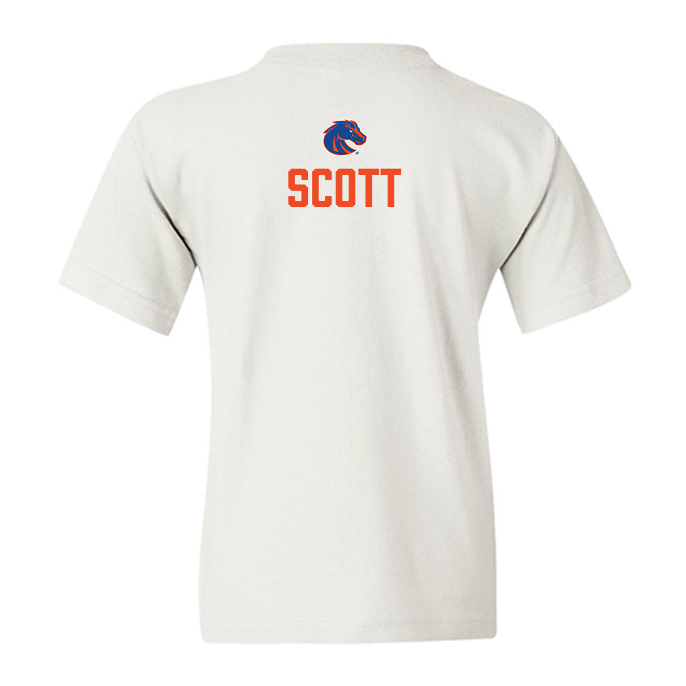 Boise State - NCAA Football : Bradan Scott - 3-Peat Conference Champs Youth T-Shirt-1