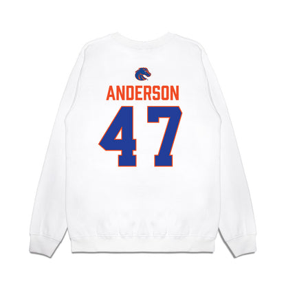 Boise State - NCAA Football : Kaden Anderson - 3-Peat Conference Champs Premium Crewneck Sweatshirt-1