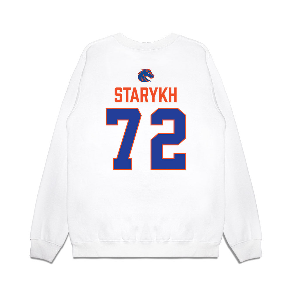 Boise State - NCAA Football : Daniil Starykh - 3-Peat Conference Champs Premium Crewneck Sweatshirt-1