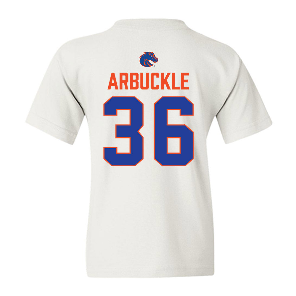 Boise State - NCAA Football : Jacob Arbuckle - 3-Peat Conference Champs Youth T-Shirt-1