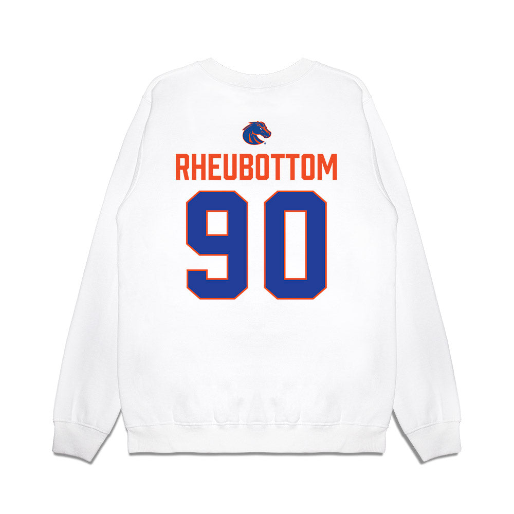 Boise State - NCAA Football : Drew Rheubottom - 3-Peat Conference Champs Premium Crewneck Sweatshirt-1