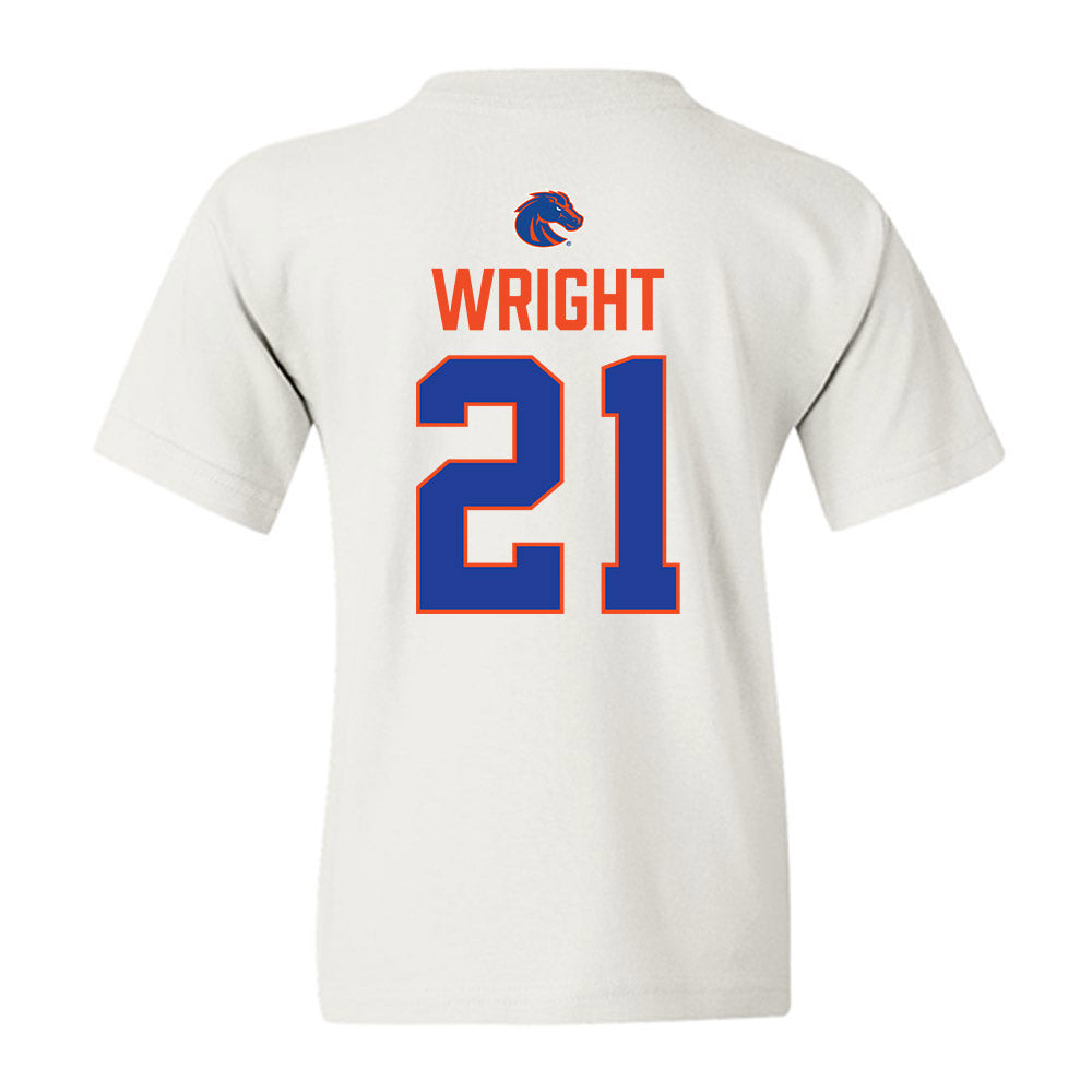 Boise State - NCAA Football : Akeem Wright - 3-Peat Conference Champs Youth T-Shirt-1