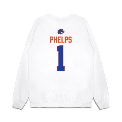 Boise State - NCAA Football : Boen Phelps - 3-Peat Conference Champs Premium Crewneck Sweatshirt-1