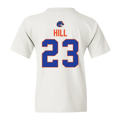 Boise State - NCAA Football : David Hill - 3-Peat Conference Champs Youth T-Shirt-1