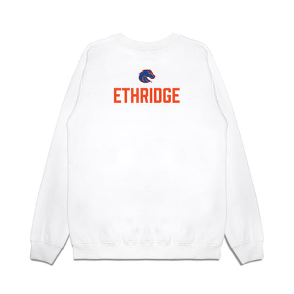 Boise State - NCAA Football : Tyler Ethridge - 3-Peat Conference Champs Premium Crewneck Sweatshirt-1