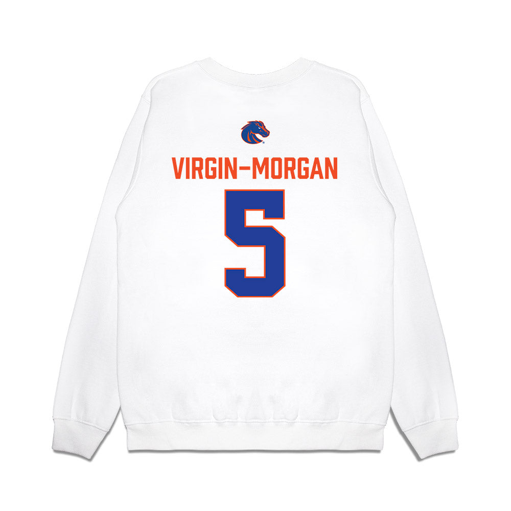 Boise State - NCAA Football : Jayden Virgin-Morgan - 3-Peat Conference Champs Premium Crewneck Sweatshirt-1