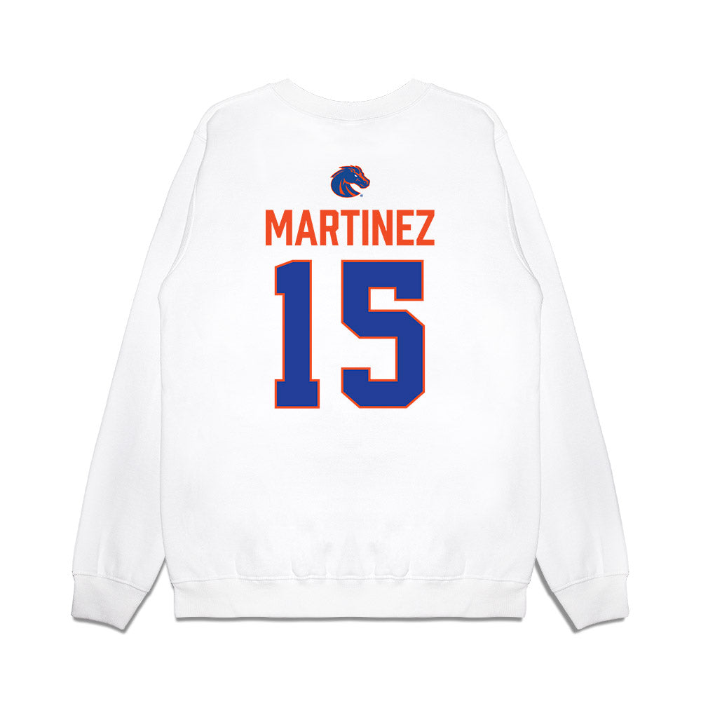 Boise State - NCAA Football : Zeke Martinez - 3-Peat Conference Champs Premium Crewneck Sweatshirt-1
