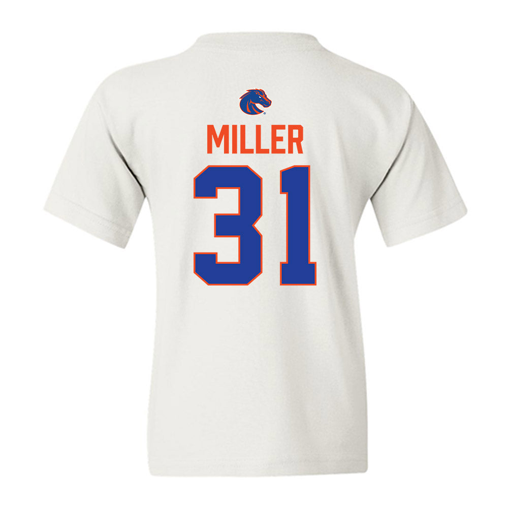 Boise State - NCAA Football : Cole Miller - 3-Peat Conference Champs Youth T-Shirt-1