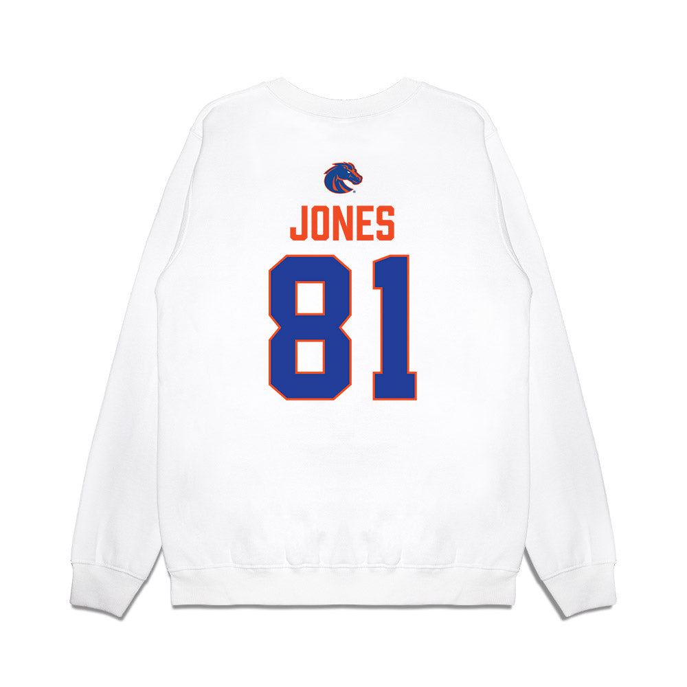 Boise State - NCAA Football : Kamryn Jones - 3-Peat Conference Champs Premium Crewneck Sweatshirt-1