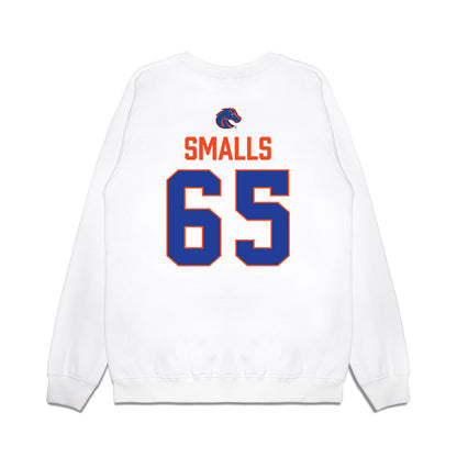 Boise State - NCAA Football : Hakeim Smalls - 3-Peat Conference Champs Premium Crewneck Sweatshirt-1