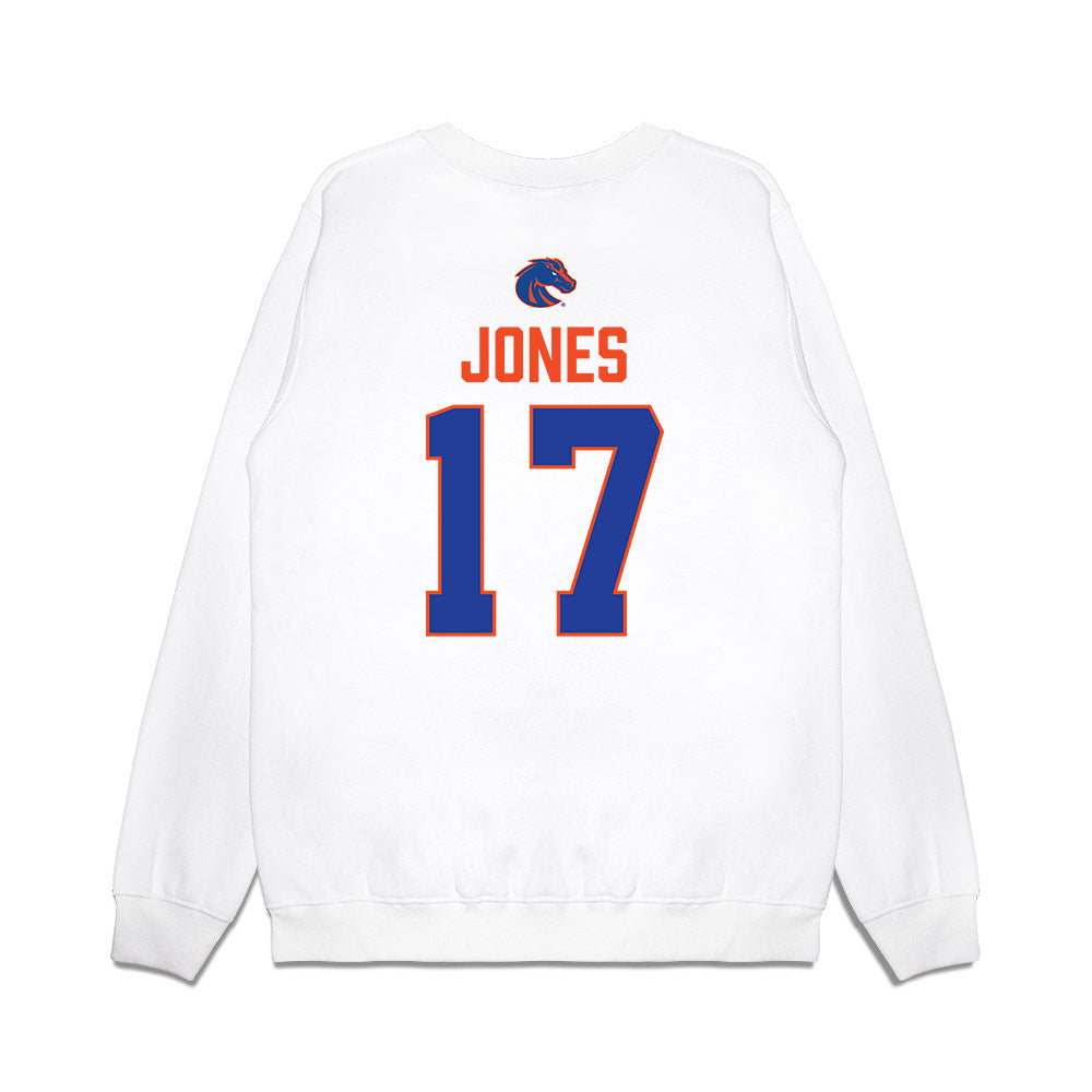 Boise State - NCAA Football : Adrian Jones - 3-Peat Conference Champs Premium Crewneck Sweatshirt-1