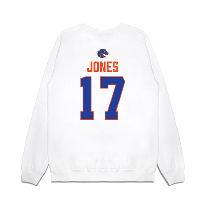 Boise State - NCAA Football : Adrian Jones - 3-Peat Conference Champs Premium Crewneck Sweatshirt-1