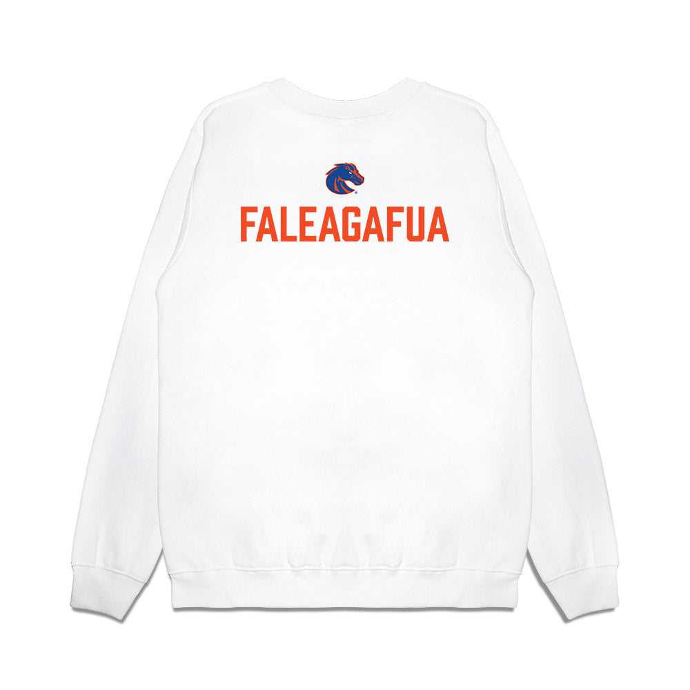 Boise State - NCAA Football : Sua Faleagafua - 3-Peat Conference Champs Premium Crewneck Sweatshirt-1