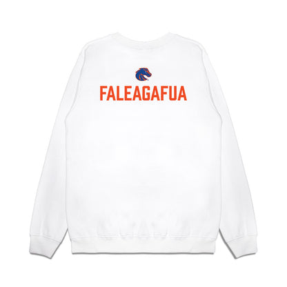 Boise State - NCAA Football : Sua Faleagafua - 3-Peat Conference Champs Premium Crewneck Sweatshirt-1