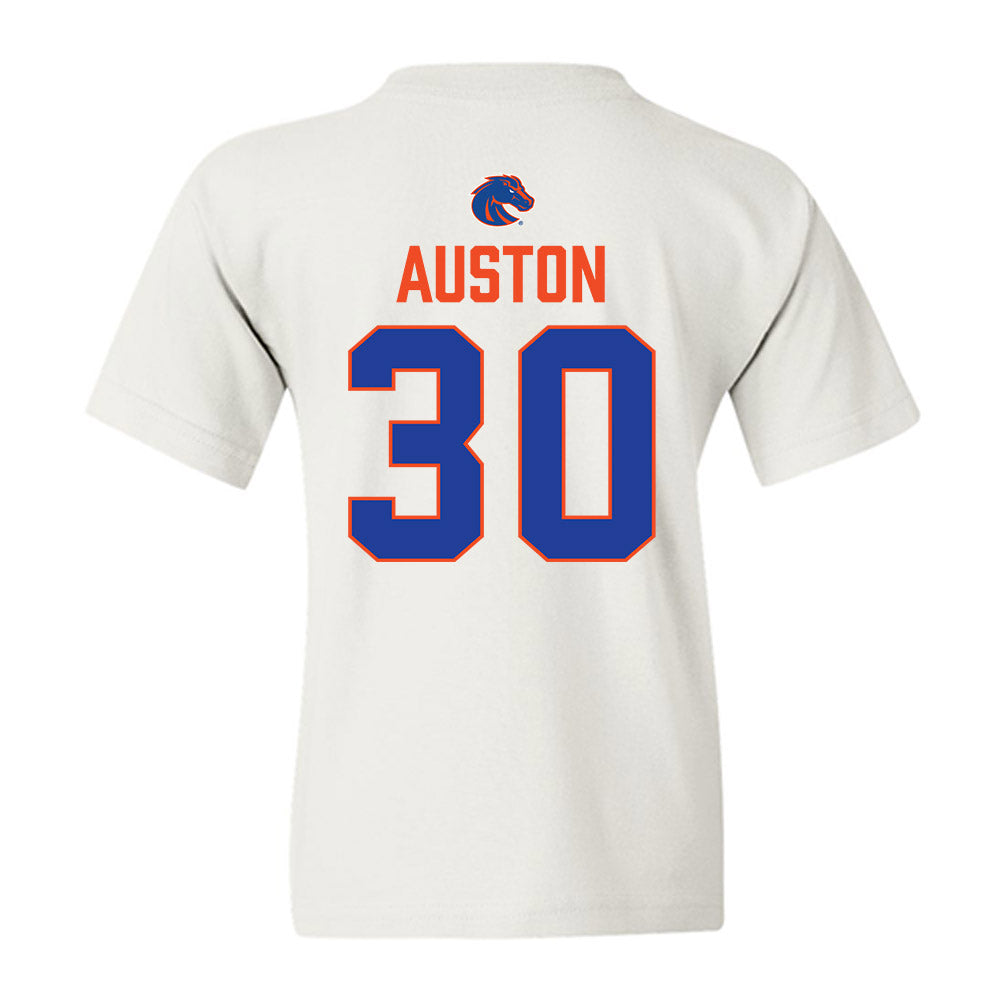 Boise State - NCAA Football : Adam Auston - 3-Peat Conference Champs Youth T-Shirt-1