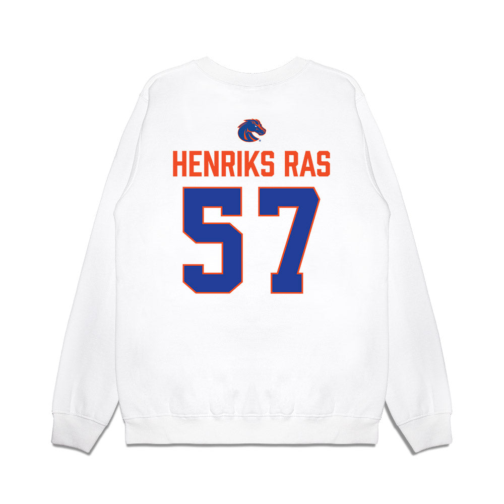 Boise State - NCAA Football : Gustaf Henriks Ras - 3-Peat Conference Champs Premium Crewneck Sweatshirt-1
