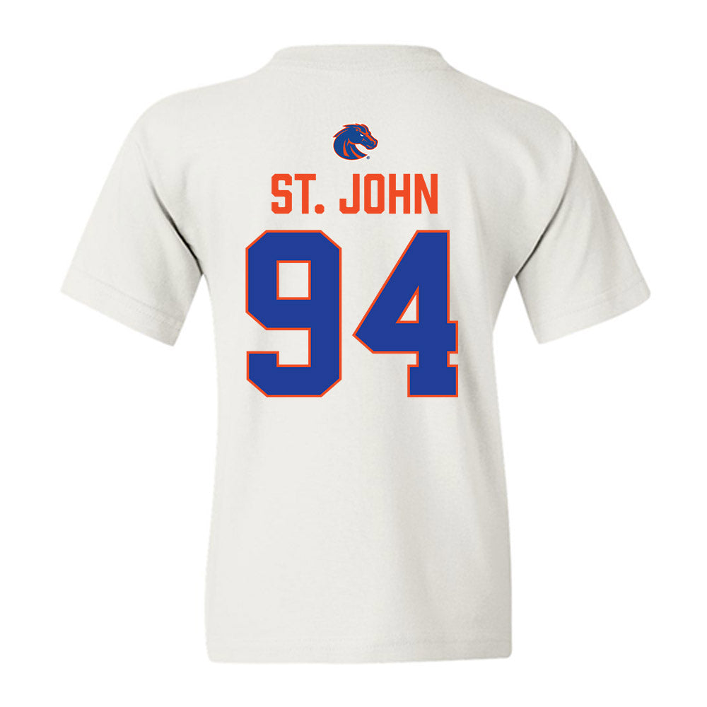 Boise State - NCAA Football : Paz St. John - 3-Peat Conference Champs Youth T-Shirt-1
