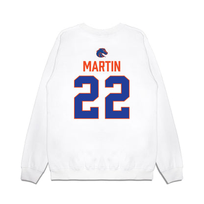 Boise State - NCAA Football : Chase Martin - 3-Peat Conference Champs Premium Crewneck Sweatshirt-1