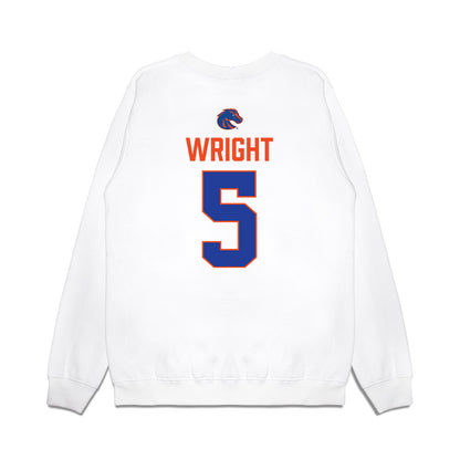 Boise State - NCAA Football : Akeem Wright - 3-Peat Conference Champs Premium Crewneck Sweatshirt-1