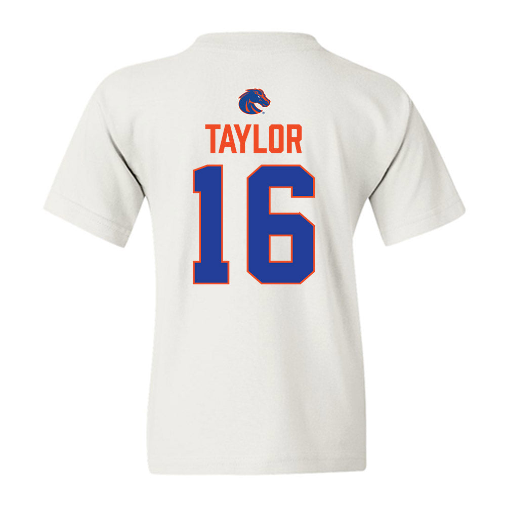 Boise State - NCAA Football : Jackson Taylor - 3-Peat Conference Champs Youth T-Shirt-1