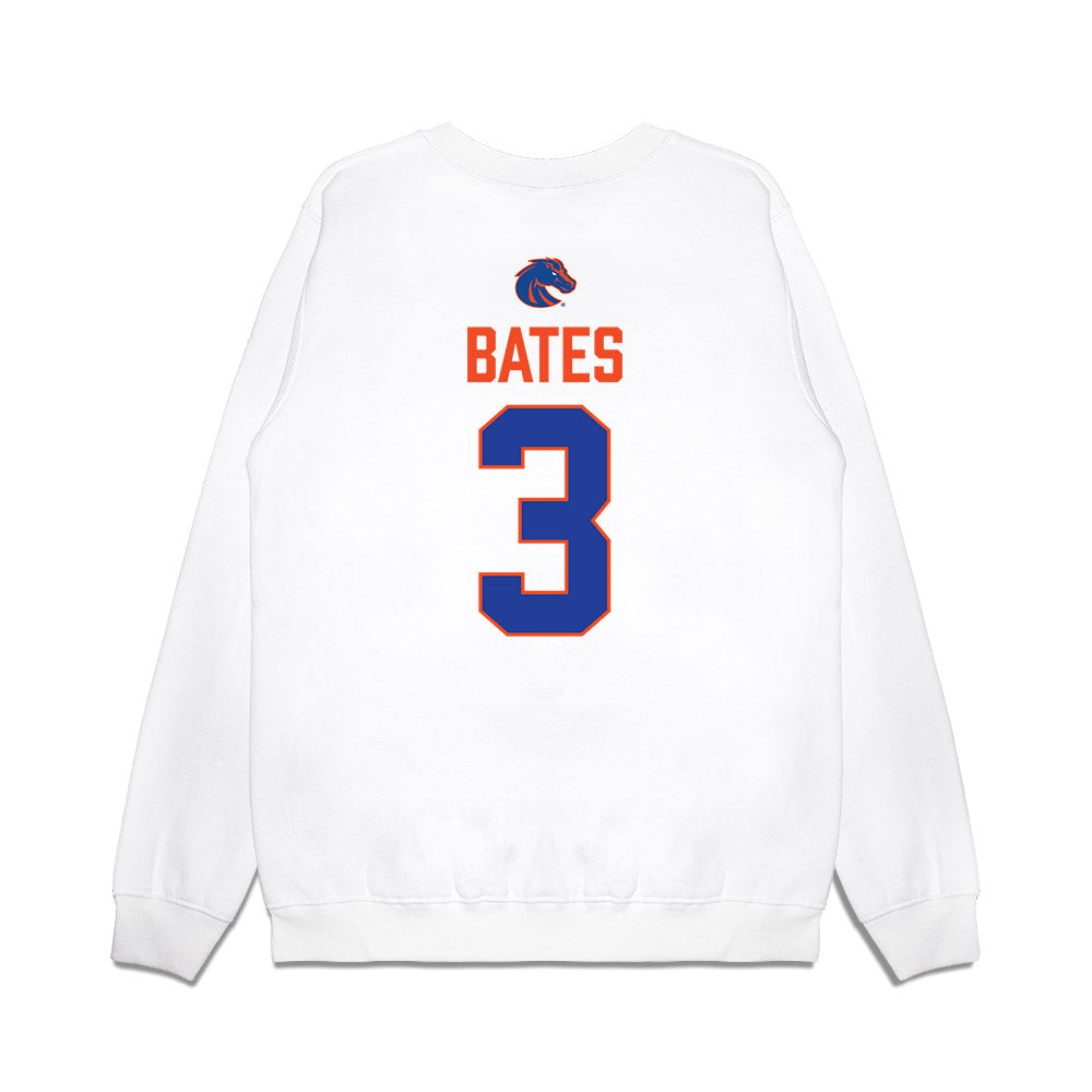 Boise State - NCAA Football : Cameron Bates - 3-Peat Conference Champs Premium Crewneck Sweatshirt-1