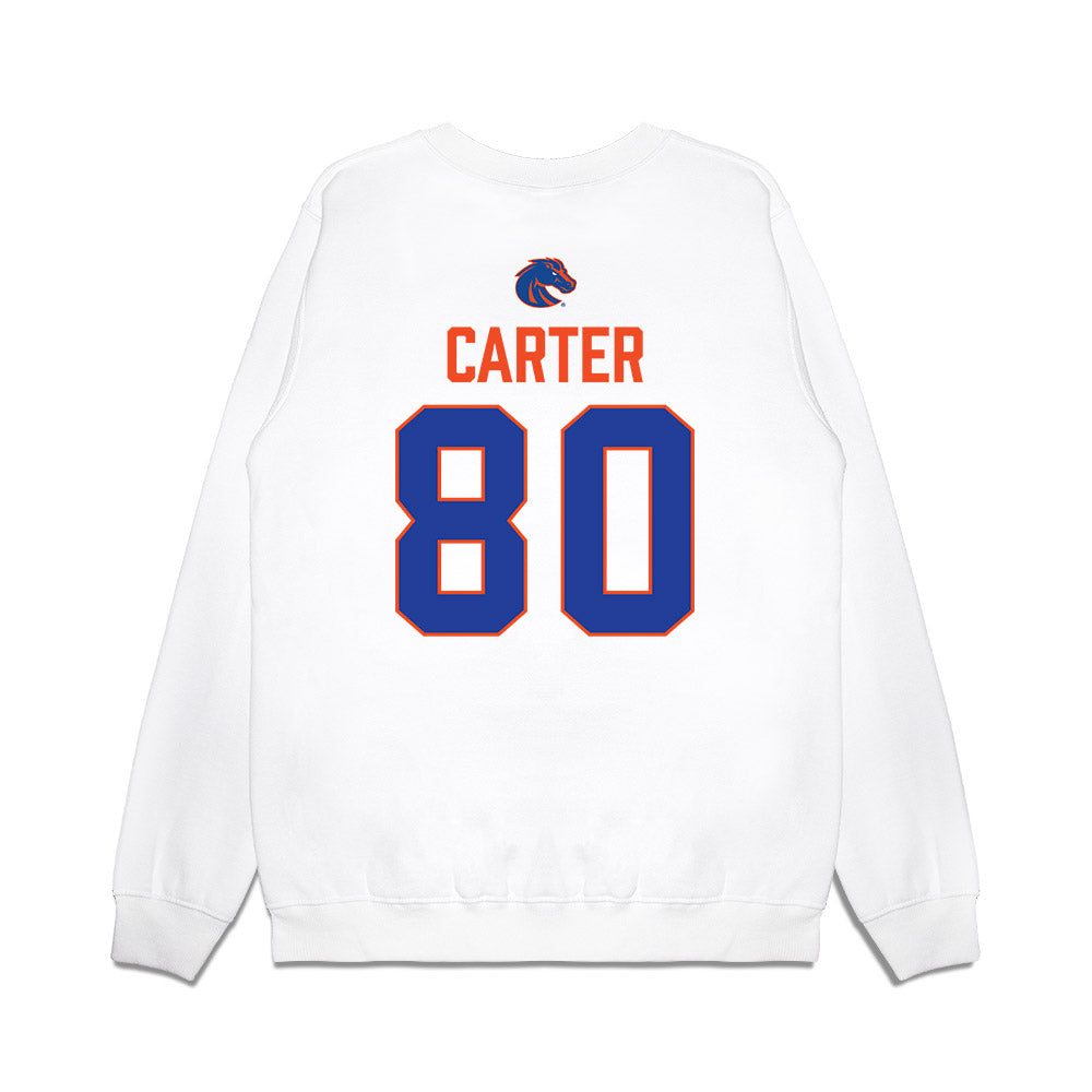 Boise State - NCAA Football : Romeo Carter - 3-Peat Conference Champs Premium Crewneck Sweatshirt-1