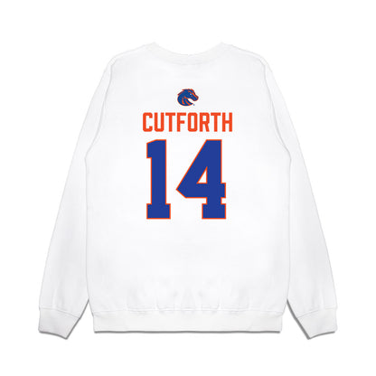 Boise State - NCAA Football : Max Cutforth - 3-Peat Conference Champs Premium Crewneck Sweatshirt-1
