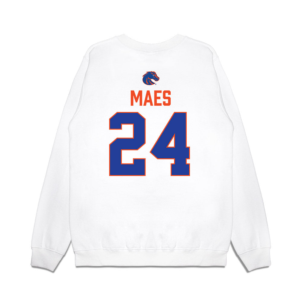 Boise State - NCAA Football : AJ Maes - 3-Peat Conference Champs Premium Crewneck Sweatshirt-1