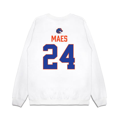 Boise State - NCAA Football : AJ Maes - 3-Peat Conference Champs Premium Crewneck Sweatshirt-1