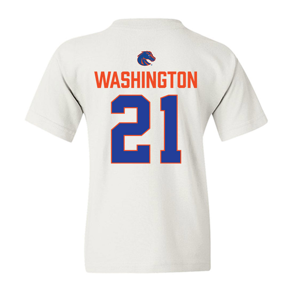 Boise State - NCAA Football : Zion Washington - 3-Peat Conference Champs Youth T-Shirt-1