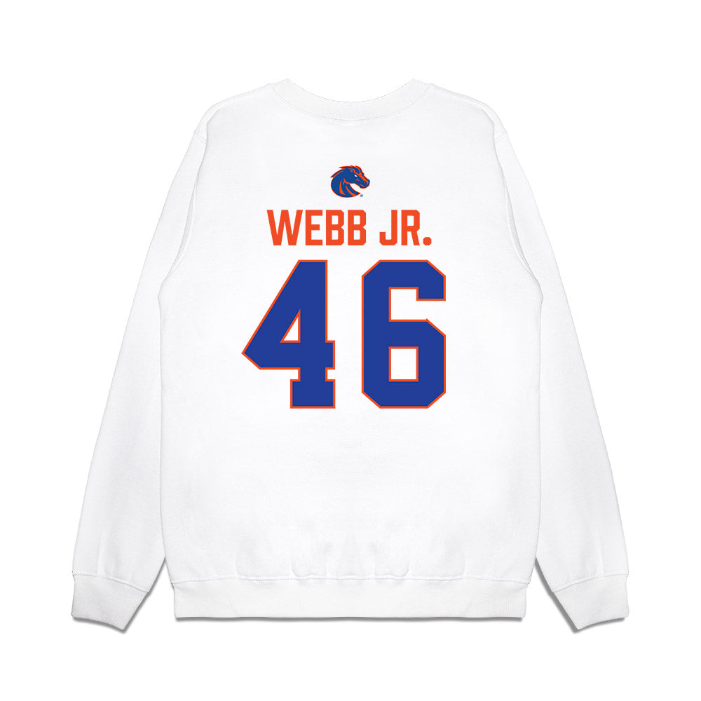 Boise State - NCAA Football : Corey Webb Jr. - 3-Peat Conference Champs Premium Crewneck Sweatshirt-1