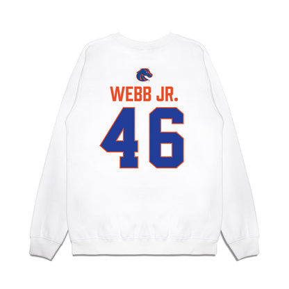 Boise State - NCAA Football : Corey Webb Jr. - 3-Peat Conference Champs Premium Crewneck Sweatshirt-1