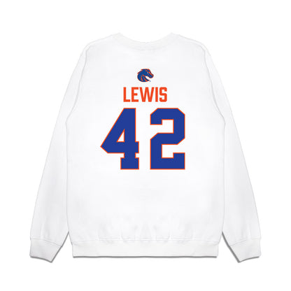 Boise State - NCAA Football : Zyhaire Lewis - 3-Peat Conference Champs Premium Crewneck Sweatshirt-1