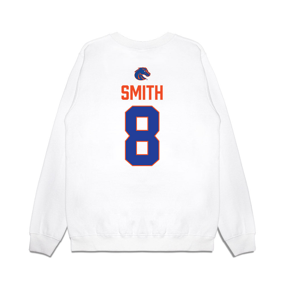 Boise State - NCAA Football : Sherrod Smith - 3-Peat Conference Champs Premium Crewneck Sweatshirt-1