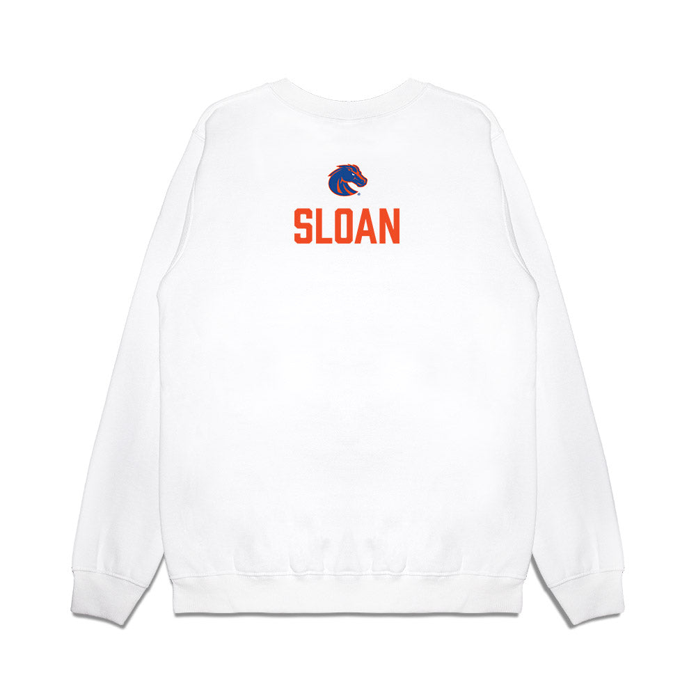 Boise State - NCAA Football : Mariyon Sloan - 3-Peat Conference Champs Premium Crewneck Sweatshirt-1