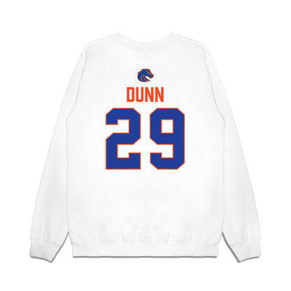 Boise State - NCAA Football : Lincoln Dunn - 3-Peat Conference Champs Premium Crewneck Sweatshirt-1