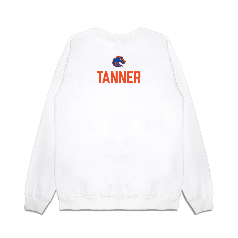 Boise State - NCAA Football : Ty Tanner - 3-Peat Conference Champs Premium Crewneck Sweatshirt-1