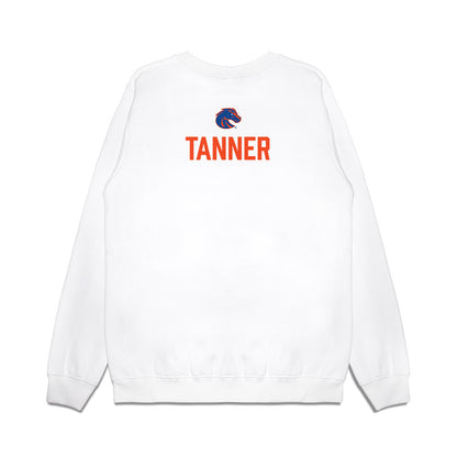 Boise State - NCAA Football : Ty Tanner - 3-Peat Conference Champs Premium Crewneck Sweatshirt-1