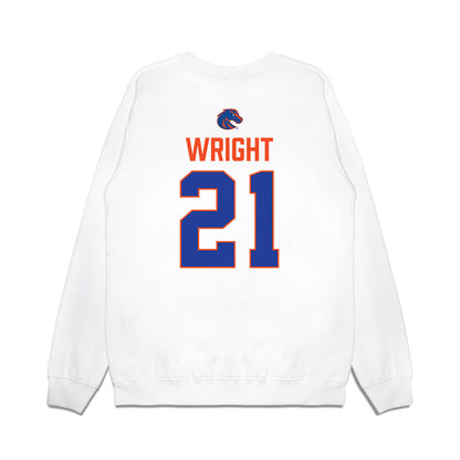 Boise State - NCAA Football : Akeem Wright - 3-Peat Conference Champs Premium Crewneck Sweatshirt-1