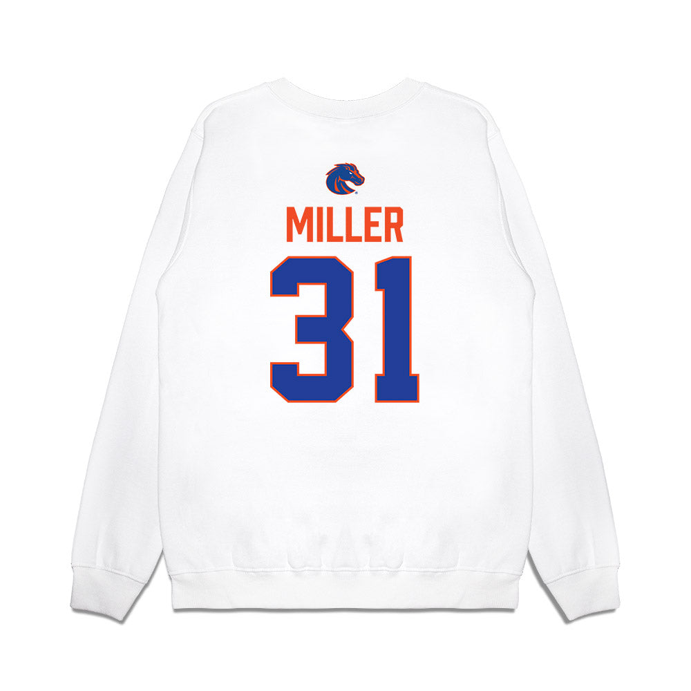 Boise State - NCAA Football : Cole Miller - 3-Peat Conference Champs Premium Crewneck Sweatshirt-1
