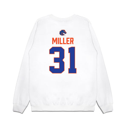 Boise State - NCAA Football : Cole Miller - 3-Peat Conference Champs Premium Crewneck Sweatshirt-1
