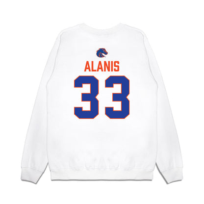 Boise State - NCAA Football : Josiah Alanis - 3-Peat Conference Champs Premium Crewneck Sweatshirt-1